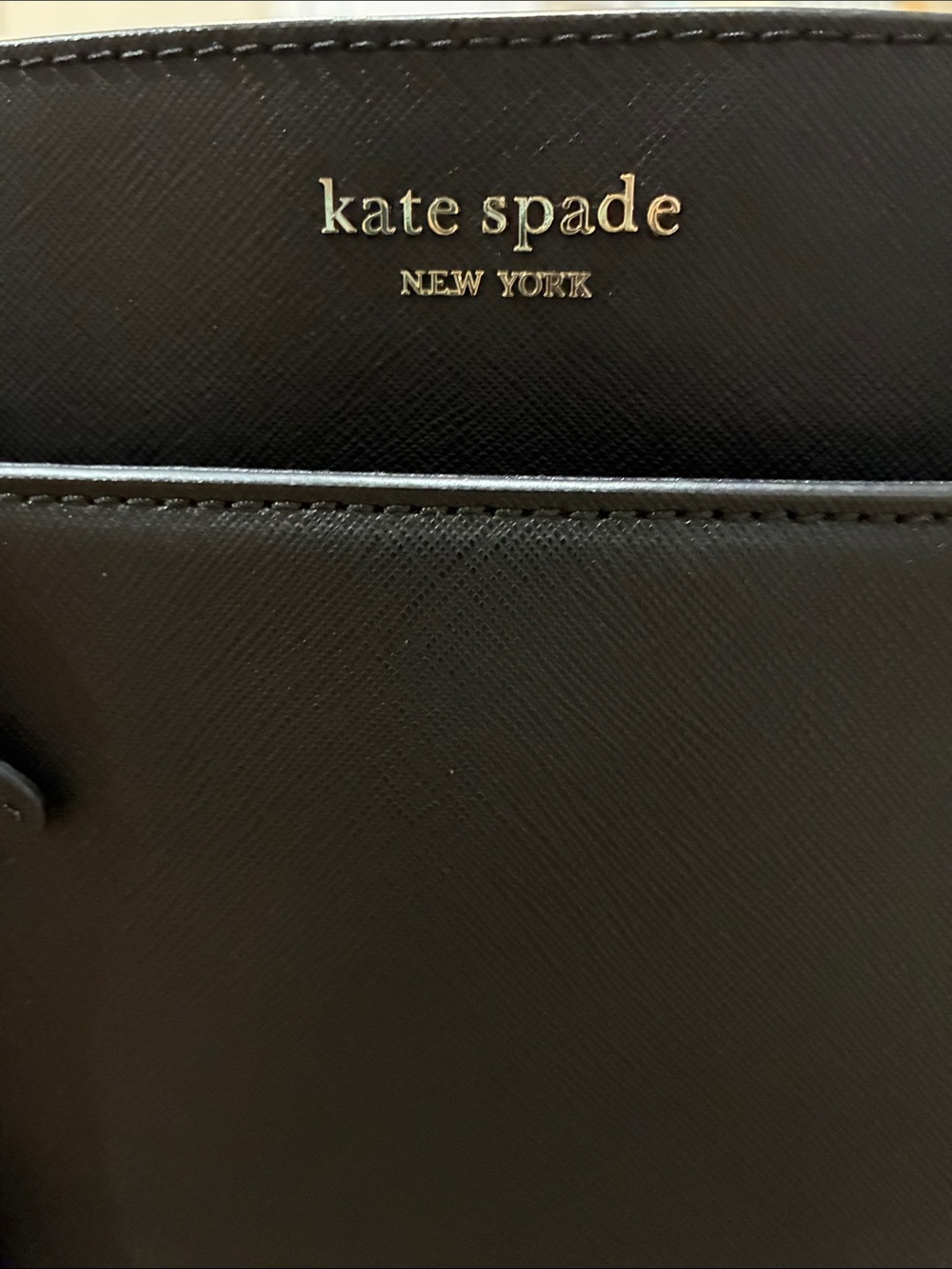 kate spade Black Saffiano Leather Tote with Luggage Tag - Picture 11 of 13